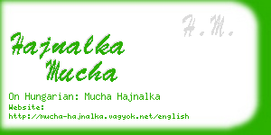 hajnalka mucha business card